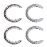 4pcs Horseshoes Aluminum Alloy Light Weight Reliable Practical Horse Riding Accessory for Racecourse Farm No. 5