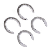 4pcs Horseshoes Aluminum Alloy Light Weight Reliable Practical Horse Riding Accessory for Racecourse Farm No. 5 - Rear View