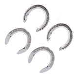 4pcs Horseshoes Aluminum Alloy Light Weight Reliable Practical Horse Riding Accessory for Racecourse Farm No. 5 - Close-Up Angle