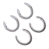 4pcs Horseshoes Aluminum Alloy Light Weight Reliable Practical Horse Riding Accessory for Racecourse Farm No. 5 - Low Angle