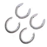 4pcs Horseshoes Aluminum Alloy Light Weight Reliable Practical Horse Riding Accessory for Racecourse Farm No. 5