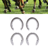 4pcs Horseshoes Aluminum Alloy Light Weight Reliable Practical Horse Riding Accessory for Racecourse Farm No. 5 - Extra Image