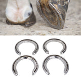 4pcs Horseshoes Aluminum Alloy Light Weight Reliable Practical Horse Riding Accessory for Racecourse Farm No. 5