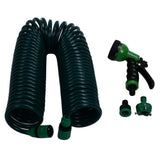 Coil Garden Water Hose 15m/49.2ft EVA 7 Modes Garden Telescopic Spring Tube for Watering Plants Gardens Lawns - Side View