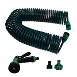 Coil Garden Water Hose 15m/49.2ft EVA 7 Modes Garden Telescopic Spring Tube for Watering Plants Gardens Lawns - Extra Image