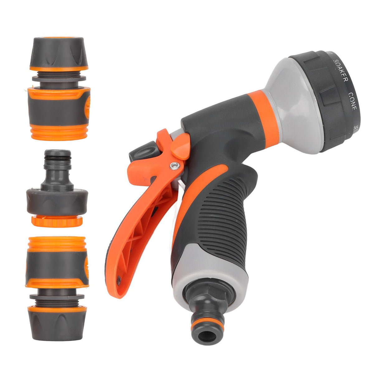Garden Hose Nozzle Adjustable Ergonomic Tool Free Water Hose Nozzle Sprayer for Outdoor Car Washing Garden Irrigation