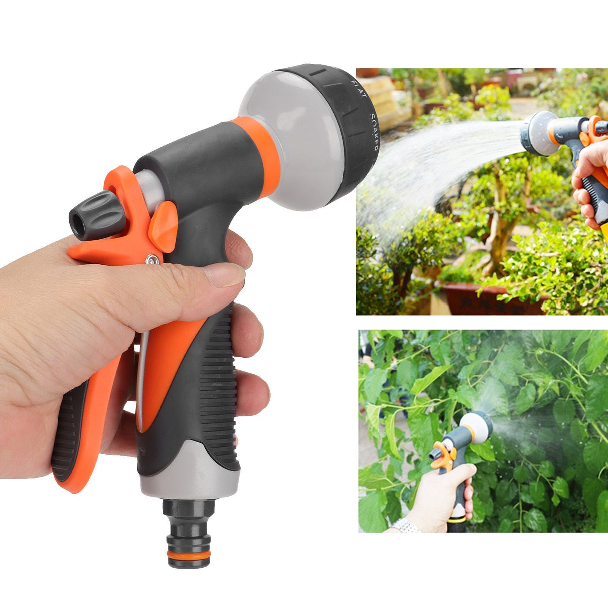 Garden Hose Nozzle Adjustable Ergonomic Tool Free Water Hose Nozzle Sprayer for Outdoor Car Washing Garden Irrigation