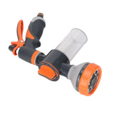 Garden Hose Nozzle 8 Spray Pattern Hose Hand Sprayer for Flowers Watering Car Wash Pet Shower - Rear View