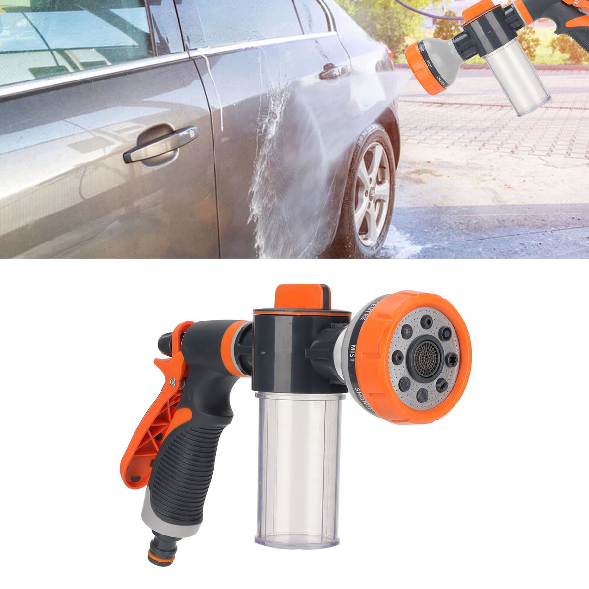 Garden Hose Nozzle 8 Spray Pattern Hose Hand Sprayer for Flowers Watering Car Wash Pet Shower
