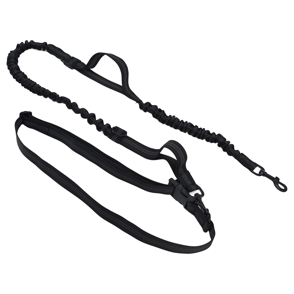 Pet Leash Reflective Retractable Portable Adjustable Dog Traction Rope for Pets Dogs Black