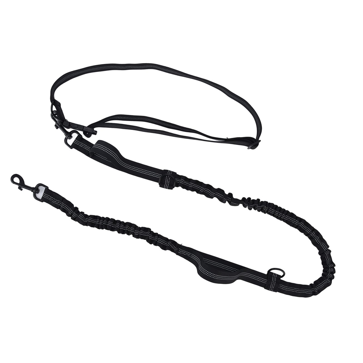 Pet Leash Reflective Retractable Portable Adjustable Dog Traction Rope for Pets Dogs Black