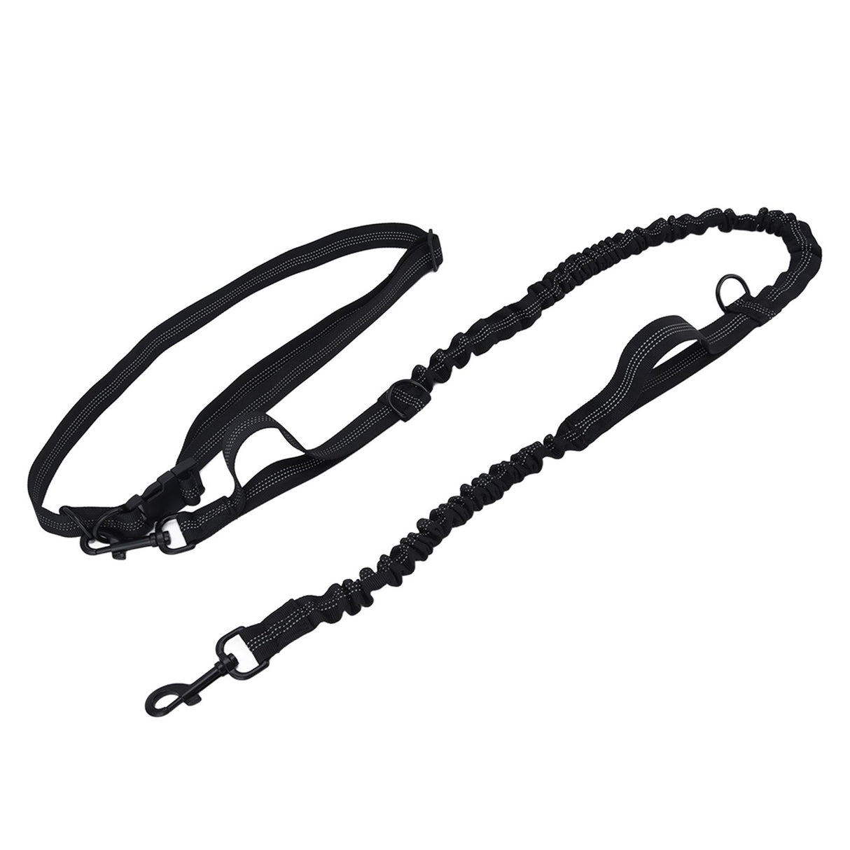 Pet Leash Reflective Retractable Portable Adjustable Dog Traction Rope for Pets Dogs Black