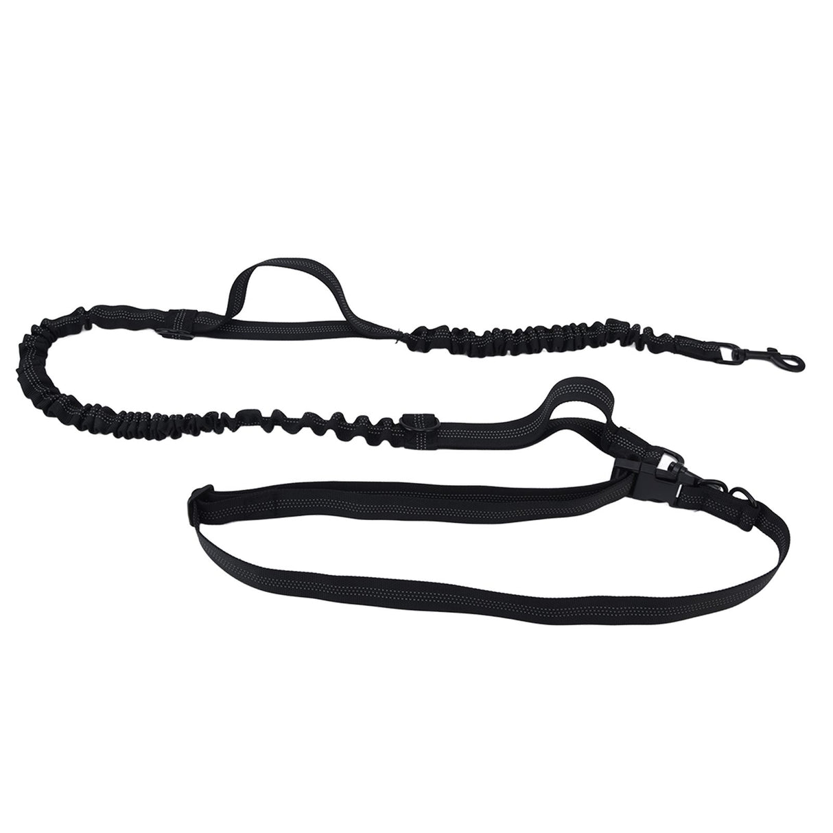 Pet Leash Reflective Retractable Portable Adjustable Dog Traction Rope for Pets Dogs Black