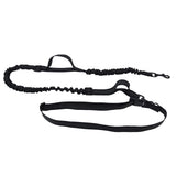 Pet Leash Reflective Retractable Portable Adjustable Dog Traction Rope for Pets Dogs Black - Rear View