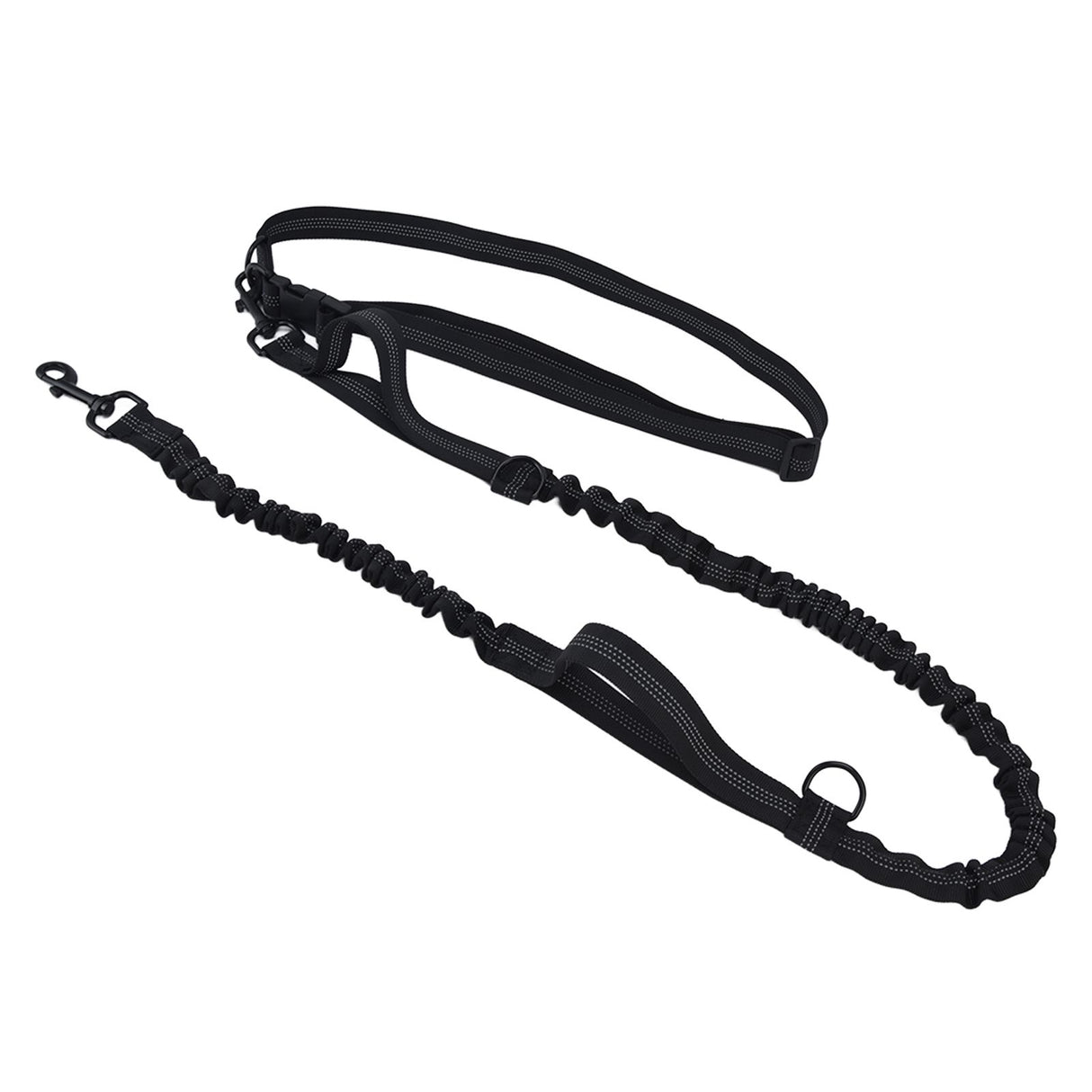 Pet Leash Reflective Retractable Portable Adjustable Dog Traction Rope for Pets Dogs Black
