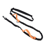 Pet Leash Reflective Retractable Portable Adjustable Dog Traction Rope for Pets Dogs Orange - Rear View