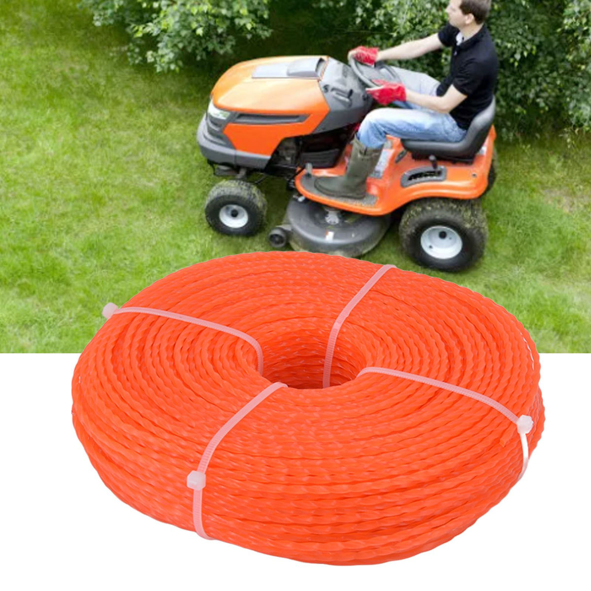 Nylon Trimmer Cord 2.7mm 100m Twist Shape Trimmer Line for Heavy Duty Lawn Mower Cutters