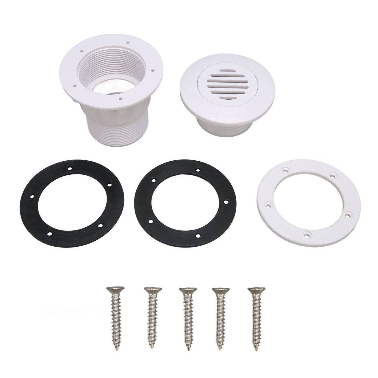 Pool Nozzle Replacement G2A Thread Wear Resistant Pool Outlet Nozzle with 5 Screws for Swimming Pool