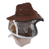 Beekeeper Cowboy Hat Tightening Design Breathable Mesh Beekeeping Veil Hat for Beekeepers Fishermen Hunters Campers