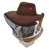 Beekeeper Cowboy Hat Tightening Design Breathable Mesh Beekeeping Veil Hat for Beekeepers Fishermen Hunters Campers - Close-Up Angle