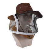 Beekeeper Cowboy Hat Tightening Design Breathable Mesh Beekeeping Veil Hat for Beekeepers Fishermen Hunters Campers - Low Angle