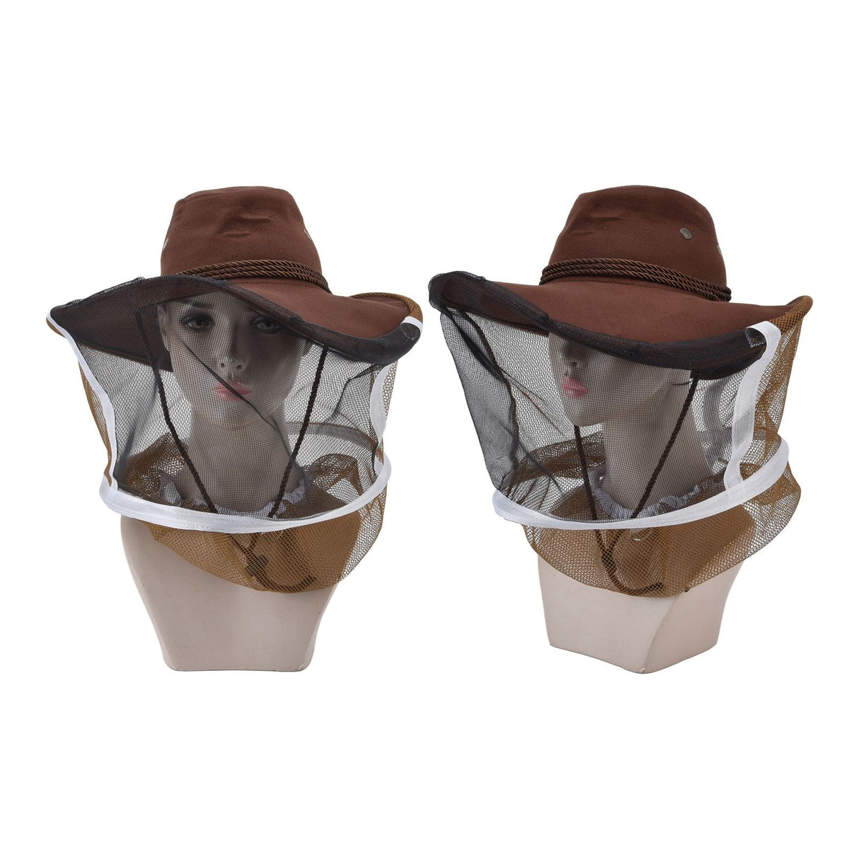 Beekeeper Cowboy Hat Tightening Design Breathable Mesh Beekeeping Veil Hat for Beekeepers Fishermen Hunters Campers