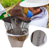 Beekeeper Cowboy Hat Tightening Design Breathable Mesh Beekeeping Veil Hat for Beekeepers Fishermen Hunters Campers
