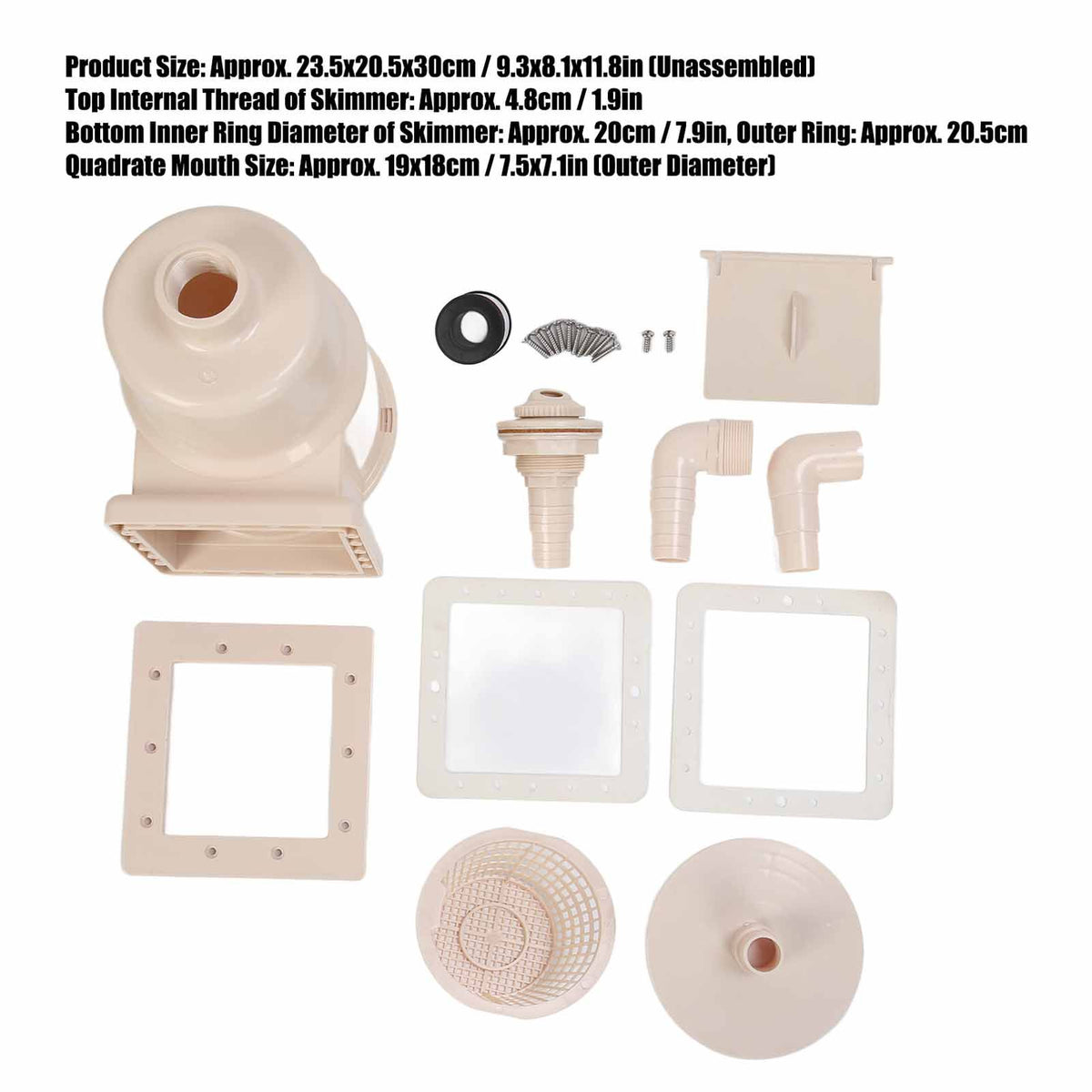Swimming Pool Skimmer 1.5in Small Drain Pool Drainage Skimmer Swimming Pool Accessories