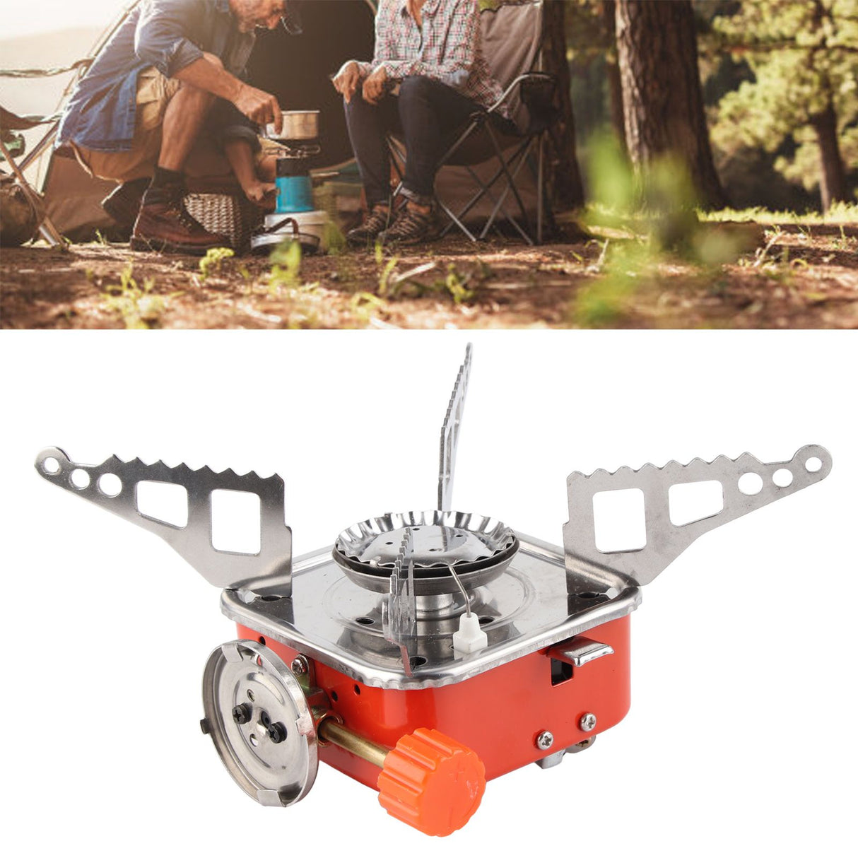 Mini Camping Stove Foldable 2800W 100g/hr Lightweight Portable Camping Stove for Outdoor Activities Picnic Travelling