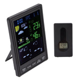 Weather Stations Wireless Indoor Outdoor Color Display Black 3 Channels Regulable Backlight Clock Thermometer for Home