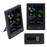 Weather Stations Wireless Indoor Outdoor Color Display Black 3 Channels Regulable Backlight Clock Thermometer for Home
