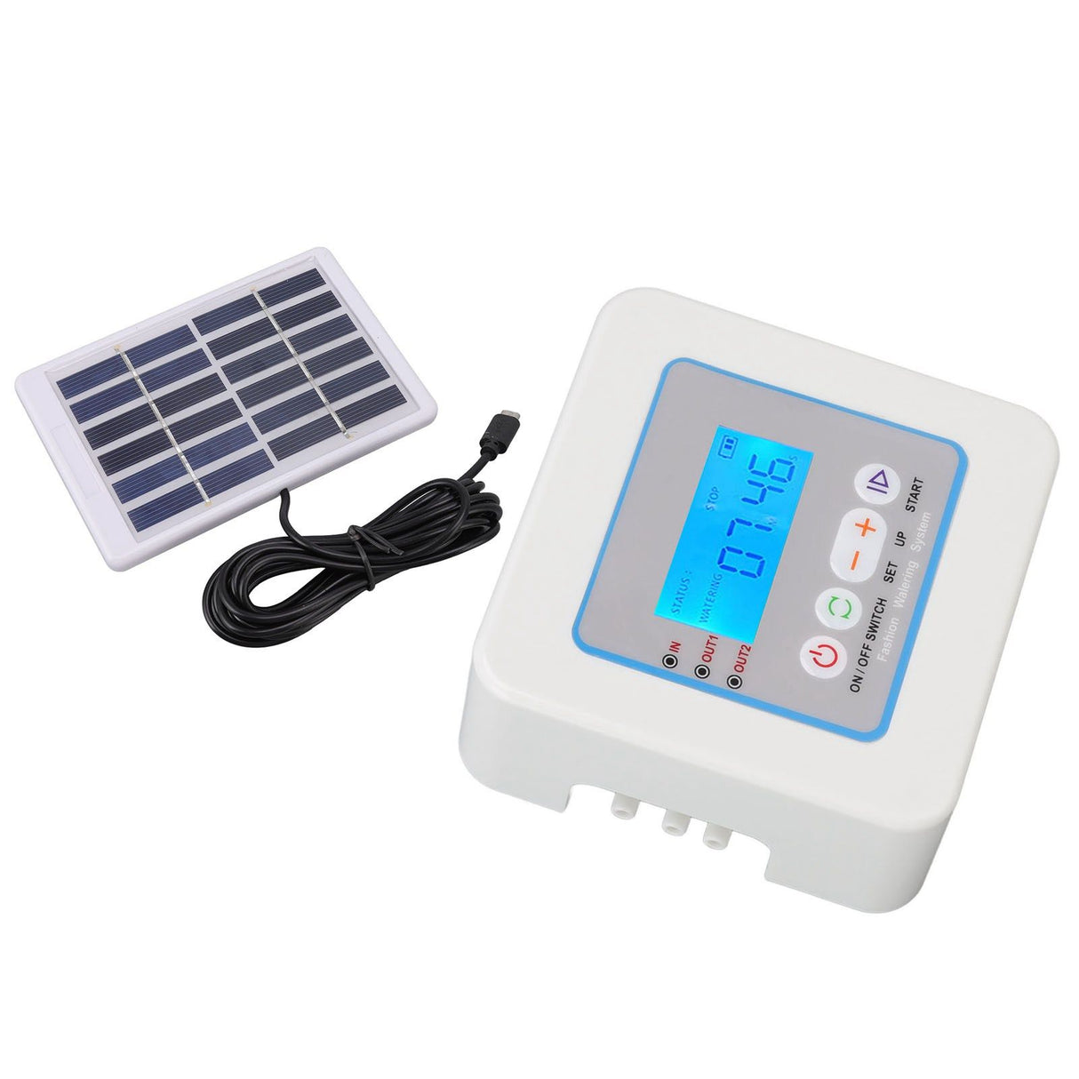 Micro Automatic Drip Irrigation Kit Programmable Timer Solar Multi Function Automatic Watering Sprayer with LED Display
