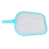 Pool Net Cyan Quick Cleaning Plastic Structure Nylon Material Pool Skimmer Leaf Net for Hot Tubs Fountains - Side View