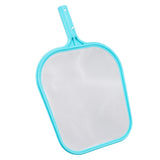 Pool Net Cyan Quick Cleaning Plastic Structure Nylon Material Pool Skimmer Leaf Net for Hot Tubs Fountains - Top-Down View