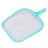 Pool Net Cyan Quick Cleaning Plastic Structure Nylon Material Pool Skimmer Leaf Net for Hot Tubs Fountains - Low Angle