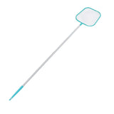 Pool Skimmer Net Detachable Lake Blue Professional Pool Cleaning Net with 5 Splicing Rods for Swimming Pool Fountains - 45-Degree Angle