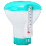 Spa Chemical Dispenser with Thermometer Reusable Lake Blue Swimming Pool Chlorine Tablet Floater - 45-Degree Angle