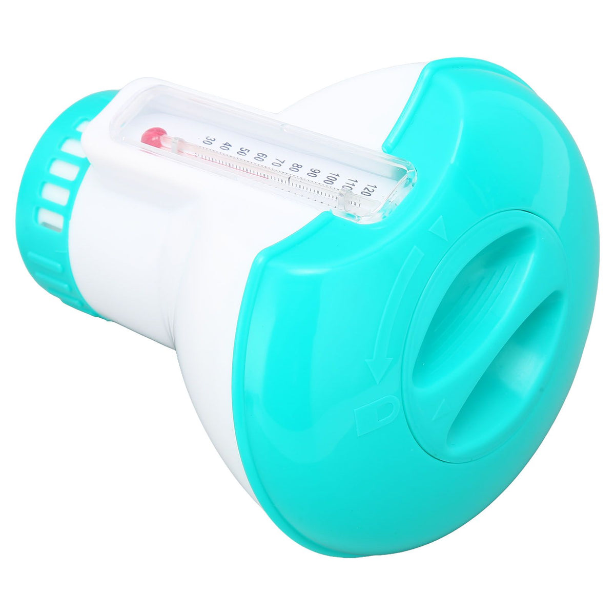 Spa Chemical Dispenser with Thermometer Reusable Lake Blue Swimming Pool Chlorine Tablet Floater