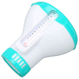 Spa Chemical Dispenser with Thermometer Reusable Lake Blue Swimming Pool Chlorine Tablet Floater