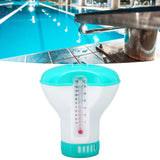 Spa Chemical Dispenser with Thermometer Reusable Lake Blue Swimming Pool Chlorine Tablet Floater