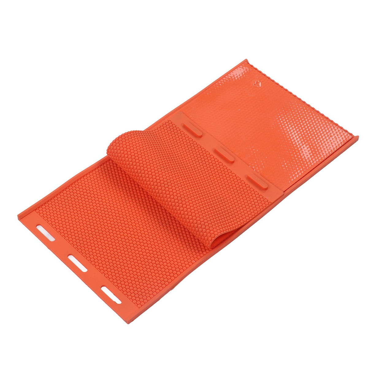 2pcs 5.4mm Beeswax Press Sheet Mould Foundation Foldable Silicone Beeswax Mold for Beekeeping Orange