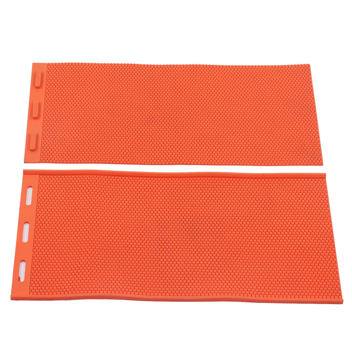 2pcs 5.4mm Beeswax Press Sheet Mould Foundation Foldable Silicone Beeswax Mold for Beekeeping Orange
