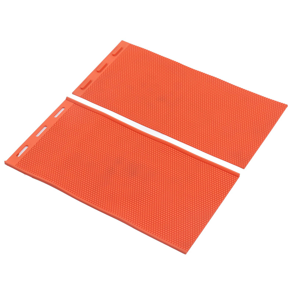 2pcs 5.4mm Beeswax Press Sheet Mould Foundation Foldable Silicone Beeswax Mold for Beekeeping Orange