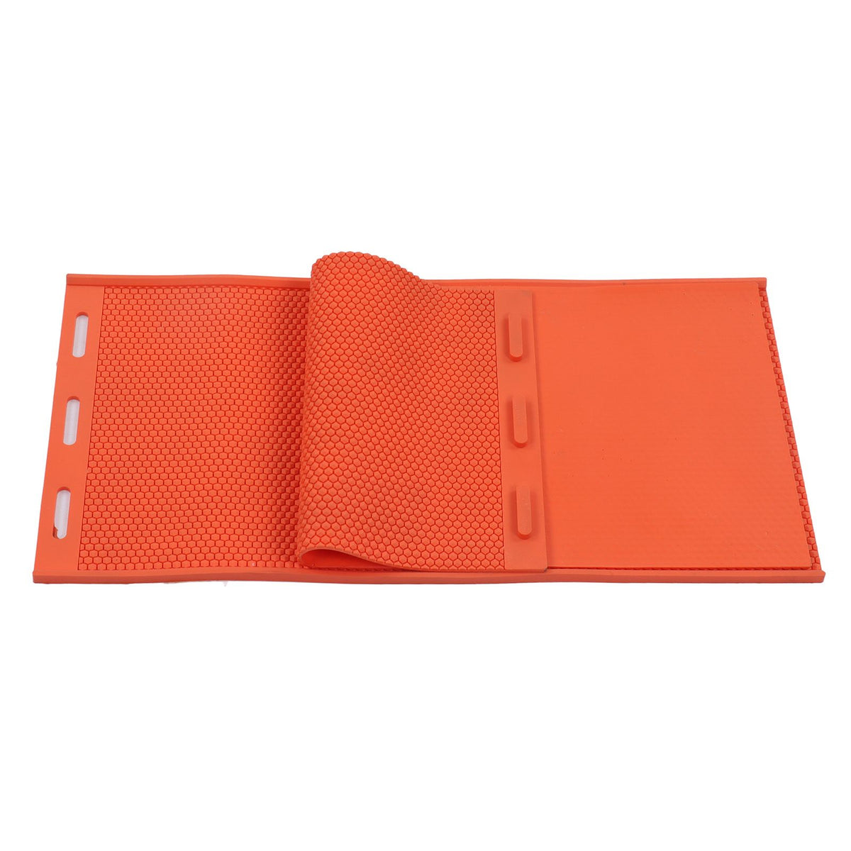 2pcs 5.4mm Beeswax Press Sheet Mould Foundation Foldable Silicone Beeswax Mold for Beekeeping Orange