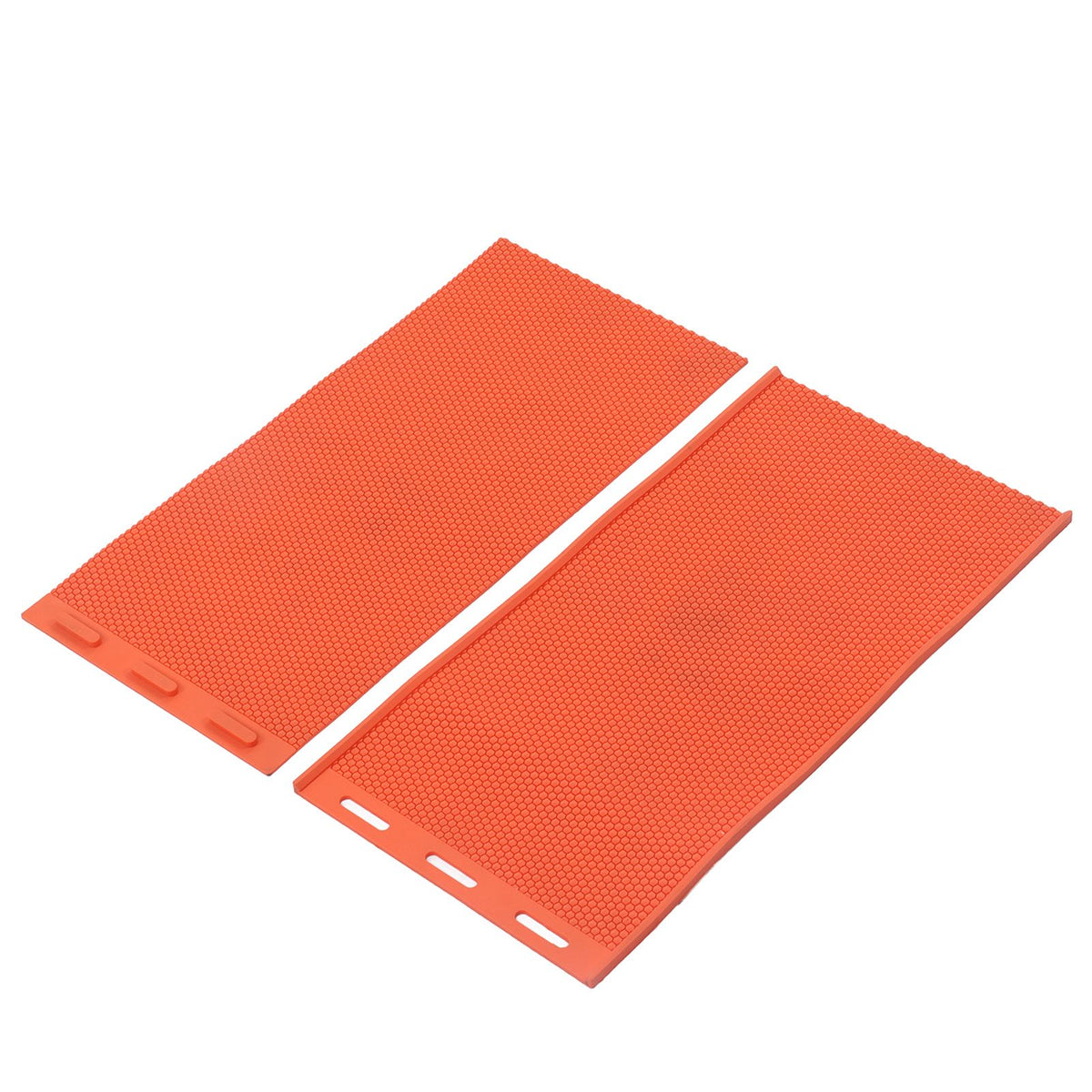 2pcs 5.4mm Beeswax Press Sheet Mould Foundation Foldable Silicone Beeswax Mold for Beekeeping Orange