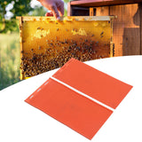 2pcs 5.4mm Beeswax Press Sheet Mould Foundation Foldable Silicone Beeswax Mold for Beekeeping Orange