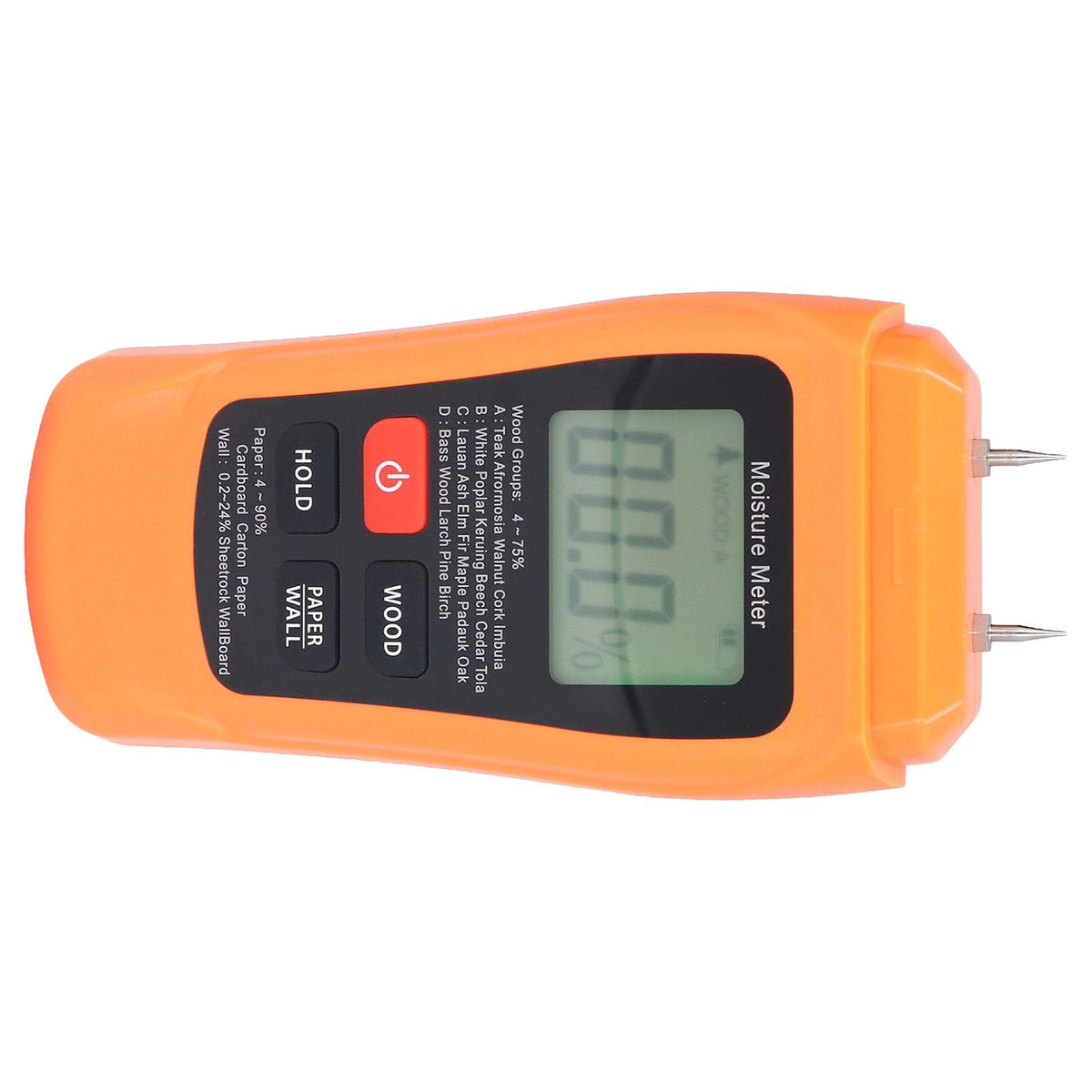 MT18 Digital Moisture Detector Backlit LCD Display Wood Moisture Meter for Wood Building Material Paper Floor