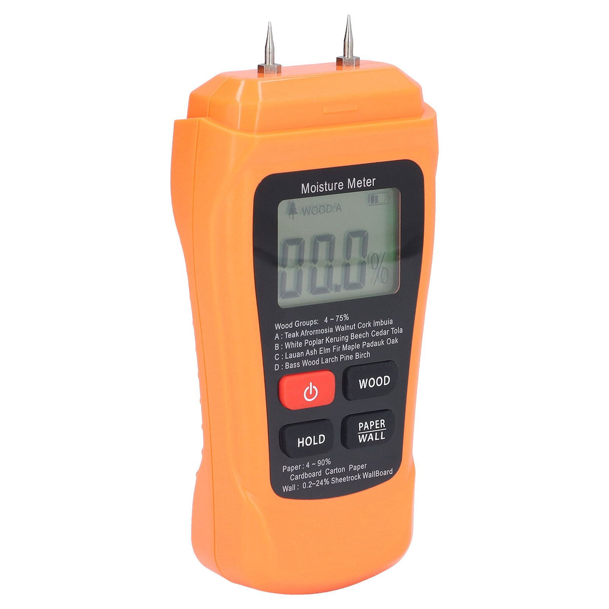 MT18 Digital Moisture Detector Backlit LCD Display Wood Moisture Meter for Wood Building Material Paper Floor