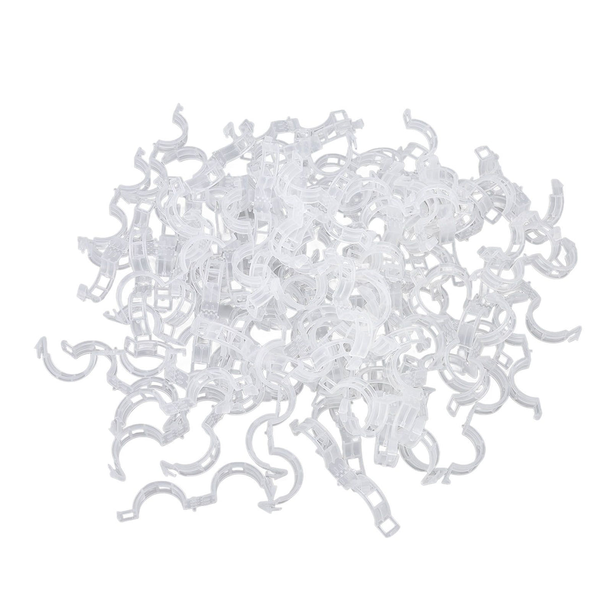 300Pcs Plastic Tomato Clips Good Fixation Support Reusable Plant Support Clips for Various Vegetables Flowers 50 Pcs/ Pack