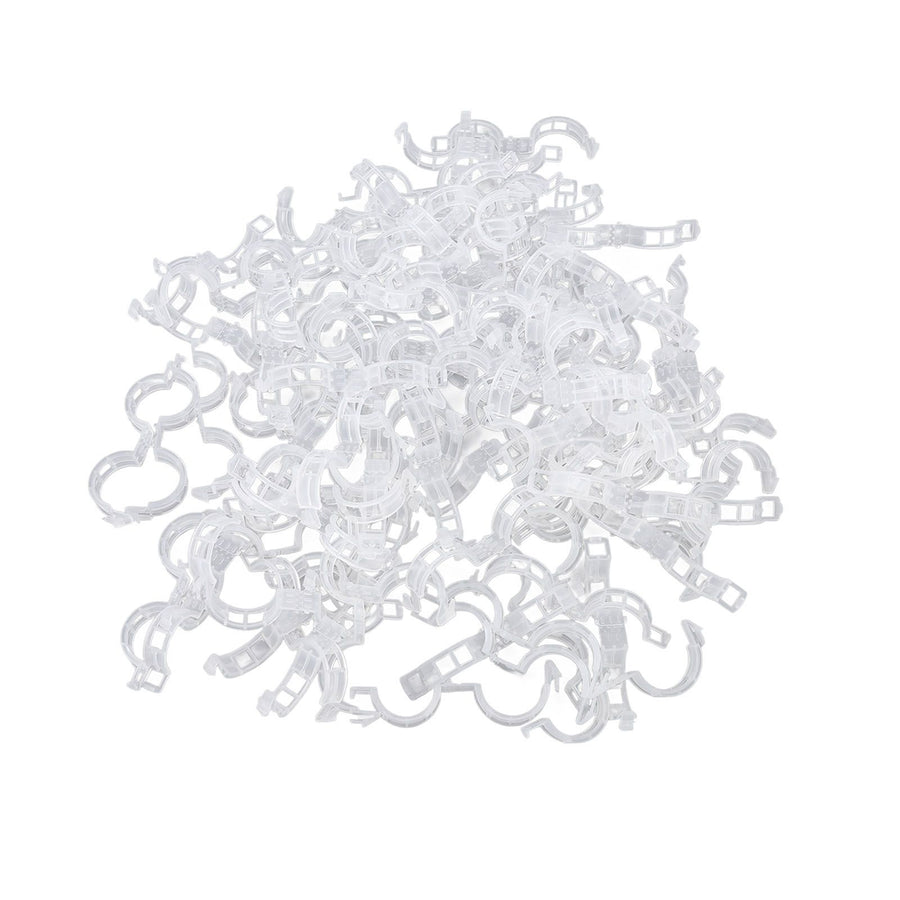 300Pcs Plastic Tomato Clips Good Fixation Support Reusable Plant Support Clips for Various Vegetables Flowers 50 Pcs/ Pack